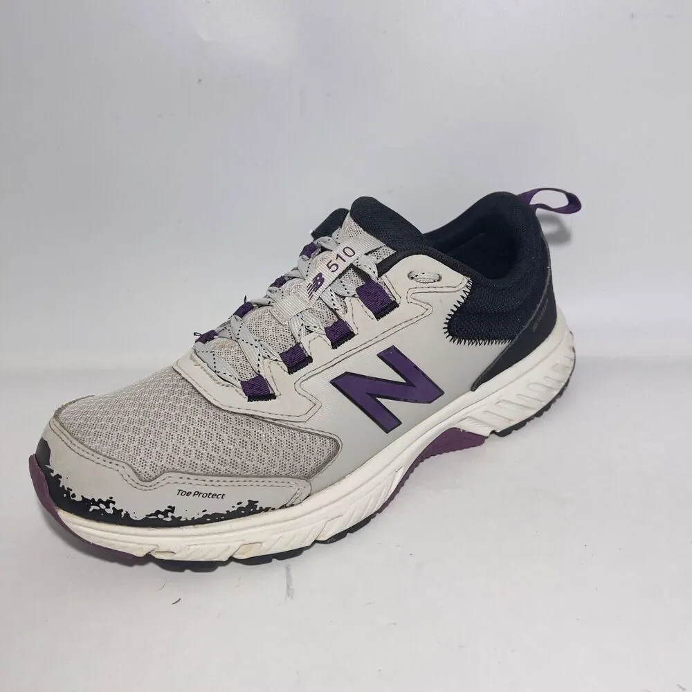 New Balance Women's 510 V5 Trail Running Shoes Gray/Purple WT510LG5 Size 10 - Picture 7 of 14